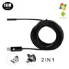 2018 Newest 2 IN1 Android and PC 2.0MP HD 720P Endoscope Borescope Inspection Wire Camera android mobile internet borescope usb