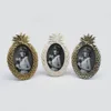 Pineapple tropical home accent photo frame silver Fruit shape picture frame