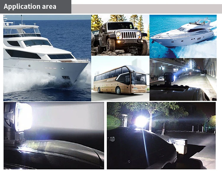 Boat spotlight 100W HID xenon rotating remote control searchlight auto 4WD