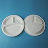 Disposable Biodegradable Tableware Sugarcane Bagasse 10 inch three cell disk