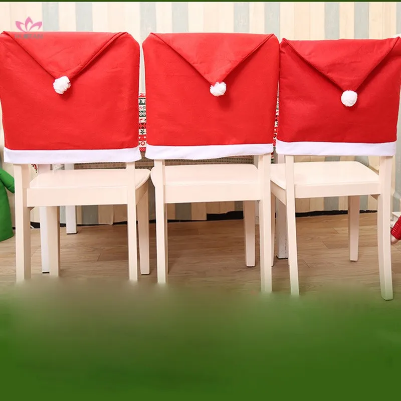 santa claus hat chair covers