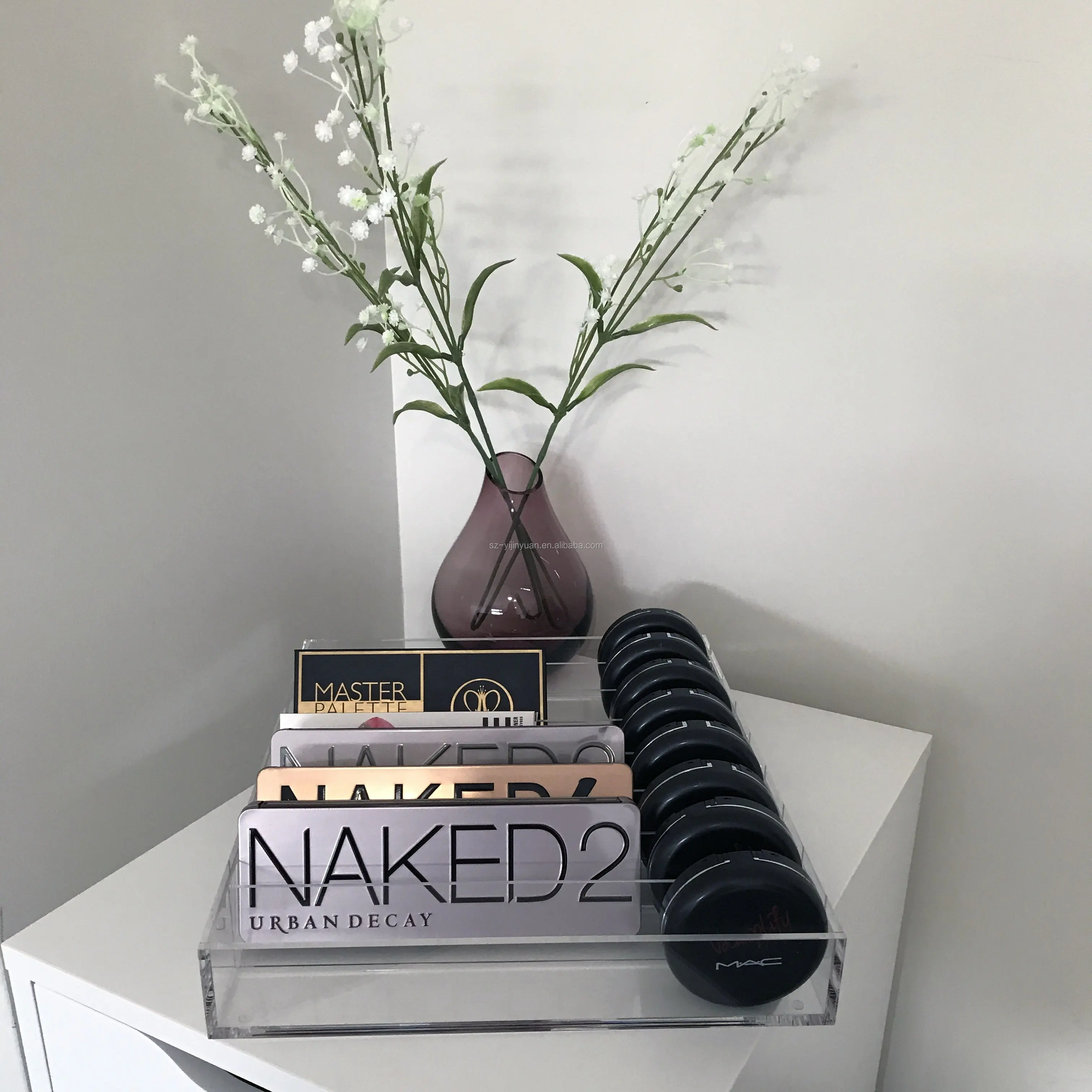 Acrylic Compartments Trays For Drawers Cosmetic Organizer Drawer Trays