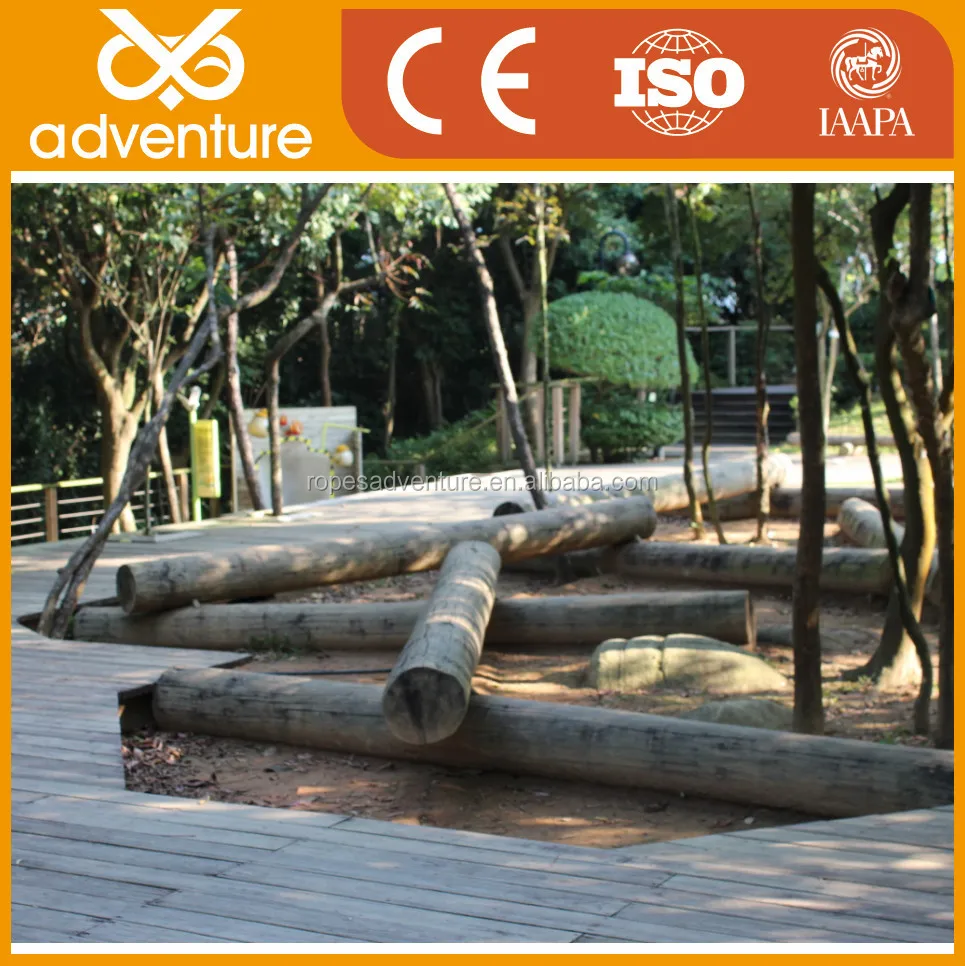 Playground Equipment Outdoor Adult Military Training Wooden Obstacle