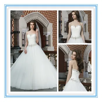 Draped Sweetheart Bodice Accented With Beading At The Neckline And