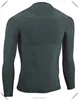 Customized Polyester Spandex Men's Grey Plain Thermal Compression Base Layer Top Long Sleeve Wholesale Made in China
