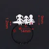 New Arrival Classic design yiwu jewelry black/gold/silver stainless steel cute kids ring