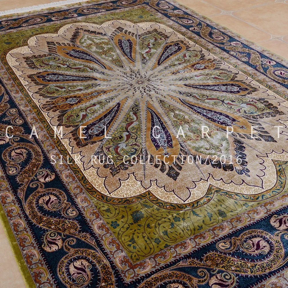 Oriental Bereich Teppich 200x300 Cm Handgewebte Seide Iranische