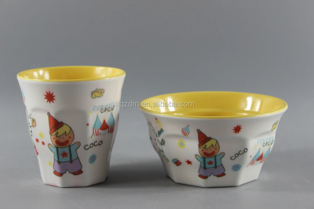2015 New Design Colorful Tableware,Melamine Dinner Bowls And Cups For Babies