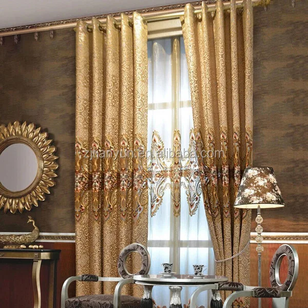 Italian Relief Curtain Embroidered Curtain Brand Upscale Atmosphere