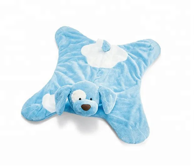 spunky comfy cozy stuffed animal plush blanket, pink, 24&quot