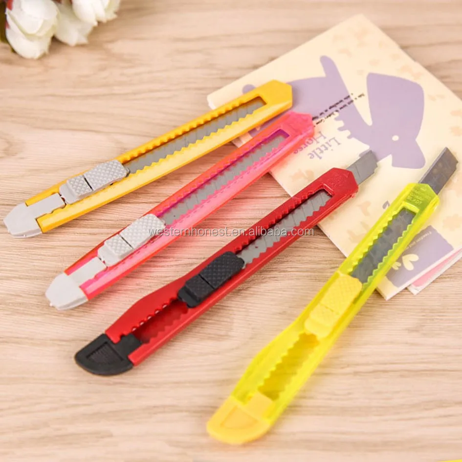 18mm Utility Knife Blade Easy Cut Knife Blade Folding Paper Cutter Knife Stainless Steel Carbon