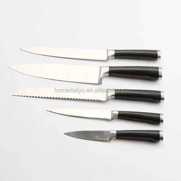 Contemporary Knife Set With Elegant Block Buy 5pcs Knife,Knife