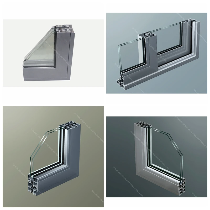 Wholesale good quality interior aluminum triple glaze sliding window design