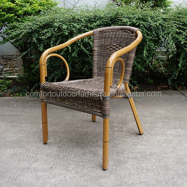 Faux Bamboo Rattan Cafe Chair With Dia3.8mm Round Rattan Buy Cafe