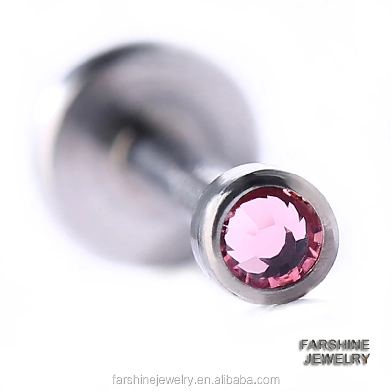 Titanium Piercing 1.0mm M0.9 Interanlly Threaded Labret Piercing