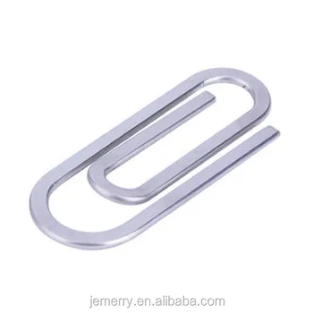 Portable Promotional 316l Stainless Steel Simply Flat Paper Clips Blank ...