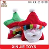 nice christmas star plush toys soft christmas star toy stuffed santa claus face christmas star