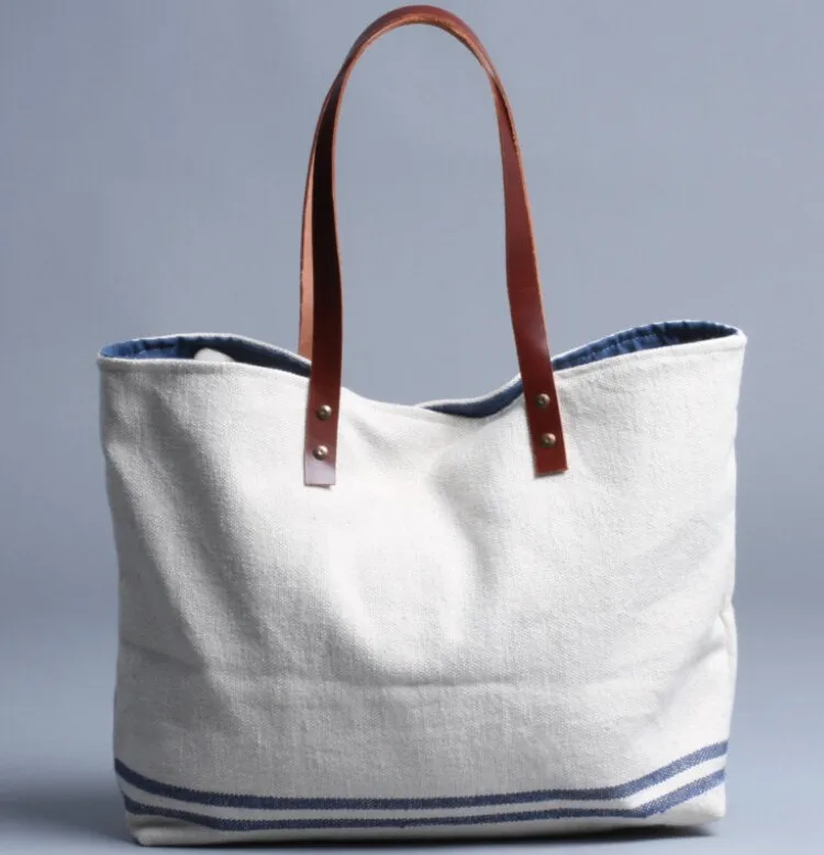 Hot Cotton White Blank Canvas Tote Bag Leather Handle Hot Cotton White Blank Canvas Tote Bag Leather Handle Bags On