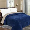 Luxury warm PV fur plush polyester comforter sets for indian