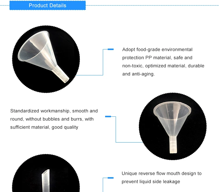 Laboratory Cheap Clear Plastic Mini Funnel