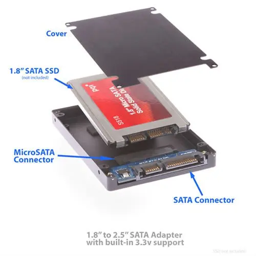 kapre rester median Wholesale SSD 1.8 Inch Micro SATA to 2.5 SATA Hard Drive Caddy Convertor  Adapter From m.alibaba.com