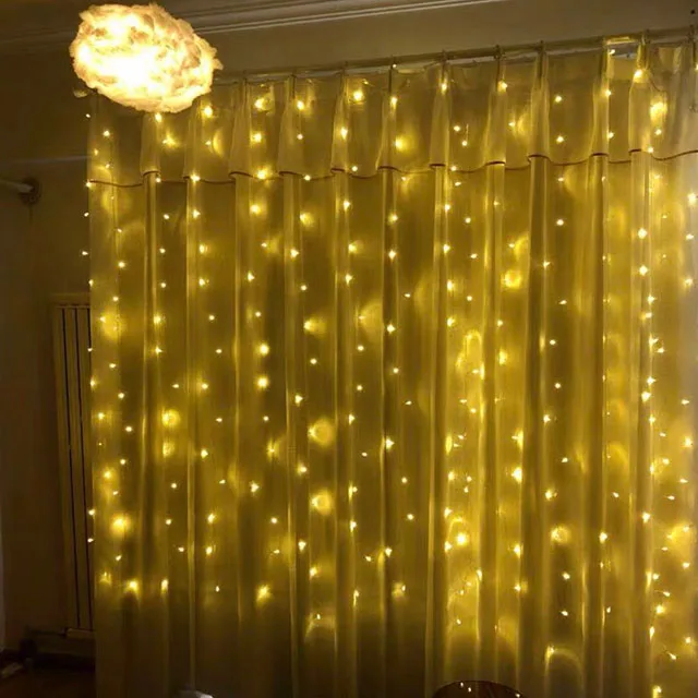 Manufactory direct indoor /outdoor curtain light hot holiday lighting christmas lights led fairy wall