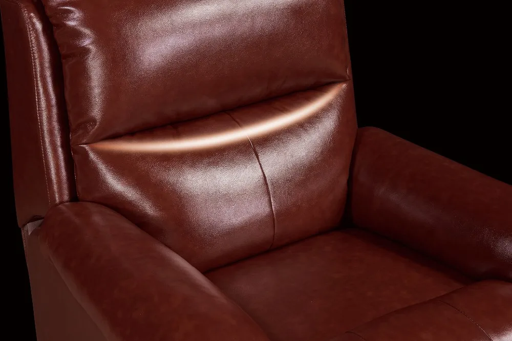 360 Degree Rotating Overstuffed Leather Lazy Boy Chair Recliner