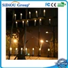 solar led wax candle garden candle street light string