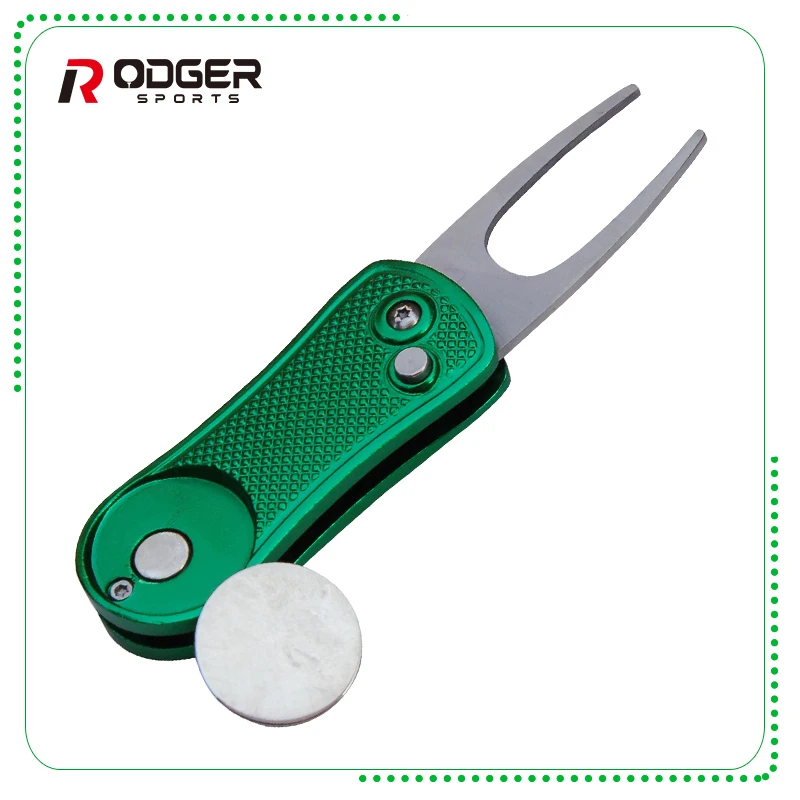 Colorful Retractable Golf Divot Repair Tool With Custom Magnetic Ball