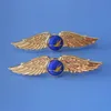 golden wing badge with epoxy dome printing sticker