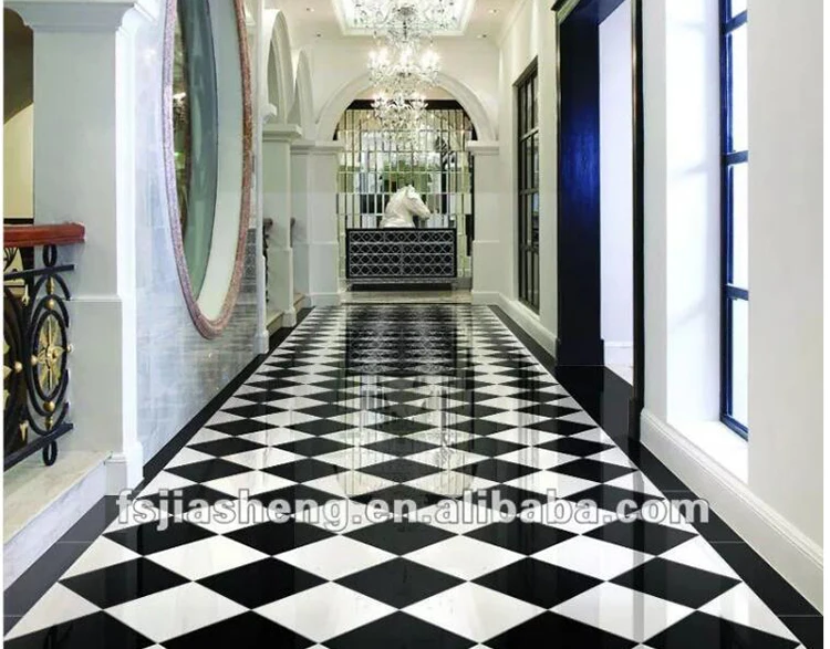 800x800 mm 600x600 mm Pure Black polished floor tile porcelain