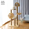 2019 New design factory direct supply cat pet sleeping and playing sisal rope cat tree house Cat Furniture