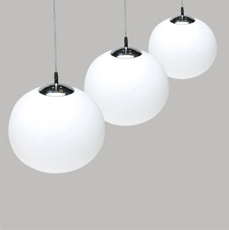 fancy indoor bedroom decorative led white glass sphere pendant light