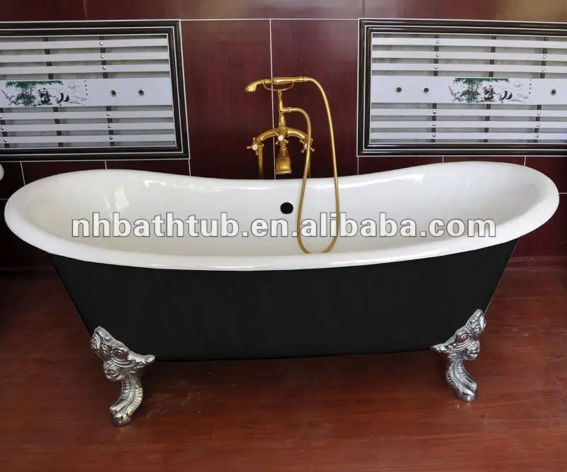 Tubo de hierro fundido populares/doble deslizador bañeras baños ... Bañeras diseño Doble