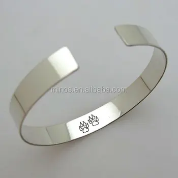 Dog Paw Print Bracelet Personalized Bangle Cuff Whole Stainless Steel New Mens Dog Paw Print Bracelet Personalized Bangle Cuff Whole Stainless Steel New Mens