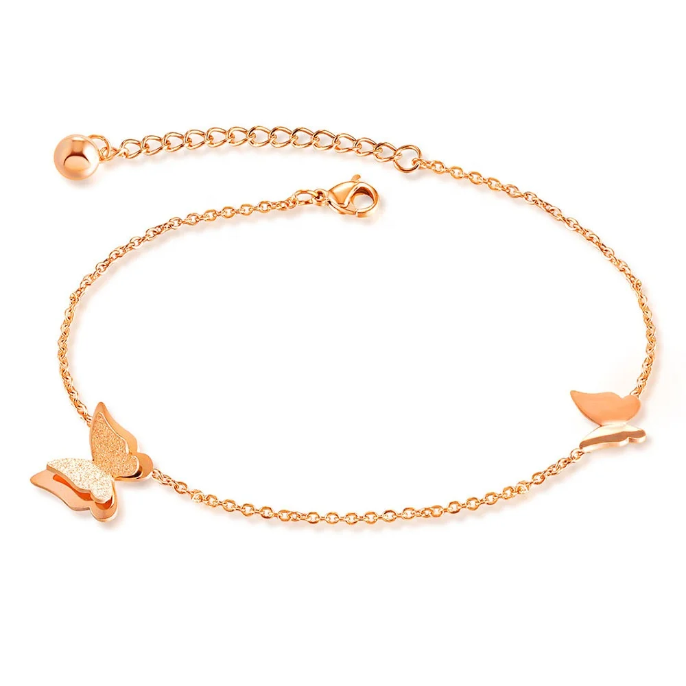 custom rose gold anklet