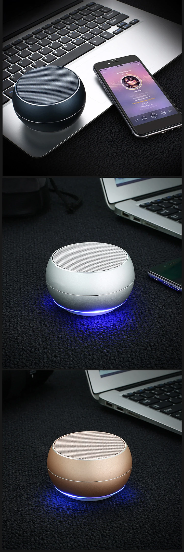 bluetooth speakers with hd audio and enhanced bass built-in