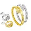 BG0922 CZ Stone Full Pave Micro inlay Bangle And Ring Couple Animal Hot Sale