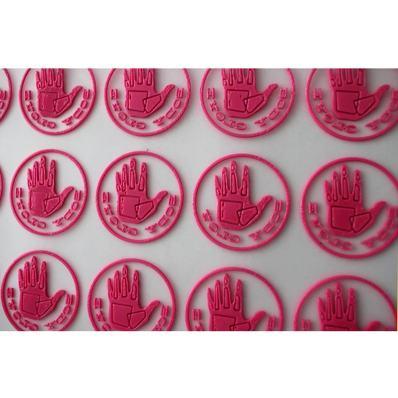 custom silicone 3d heat transfer patch made for garment