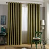 Ready made solid linen window curtain with loops/eyelets/grommets