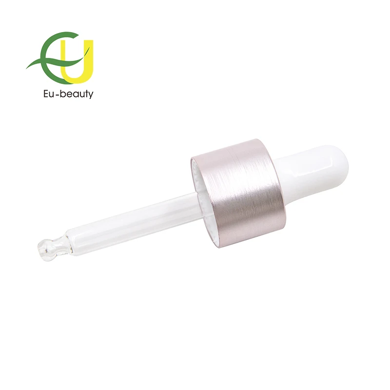 20/410 pink brush Cosmetic Dropper for 10ML Amber Glass Bottle Essential Oil Bottle