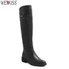 Hot Selling OEM Shoes Ladies Warm Winter Boots Knee High Flat Riding Boots Women Shoes with Fur