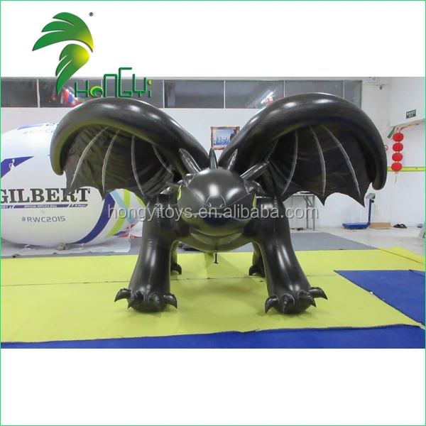Hongyi Inflatable Black Dragon Costume,Inflatable Toothless Black