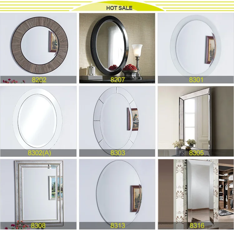 High Quality Custom Frameless Mirror Transparent Raw Mirror Per Square