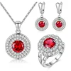 Fashion Wedding Jewelry Sets Statement Necklace Rhinestone Jewellery Sets Blue