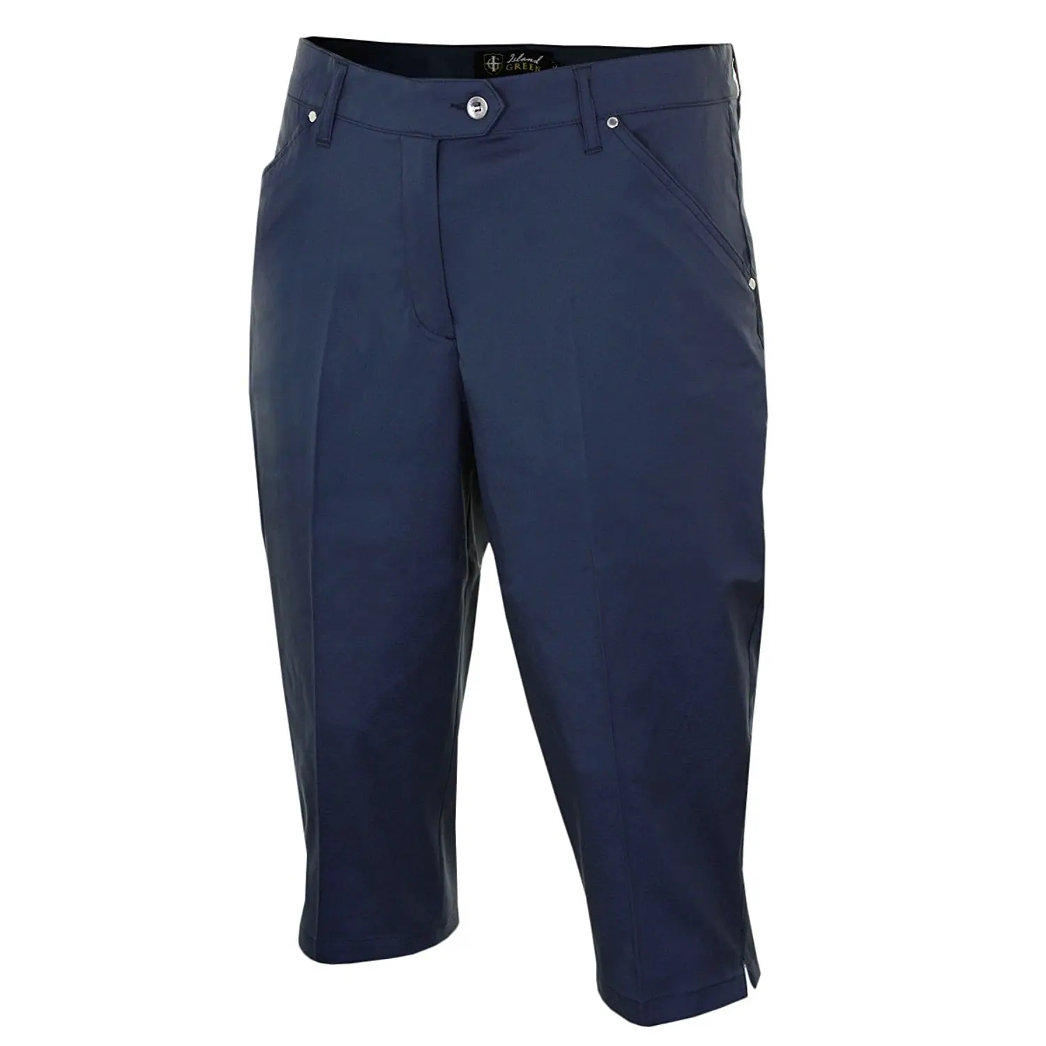 navy capri trousers