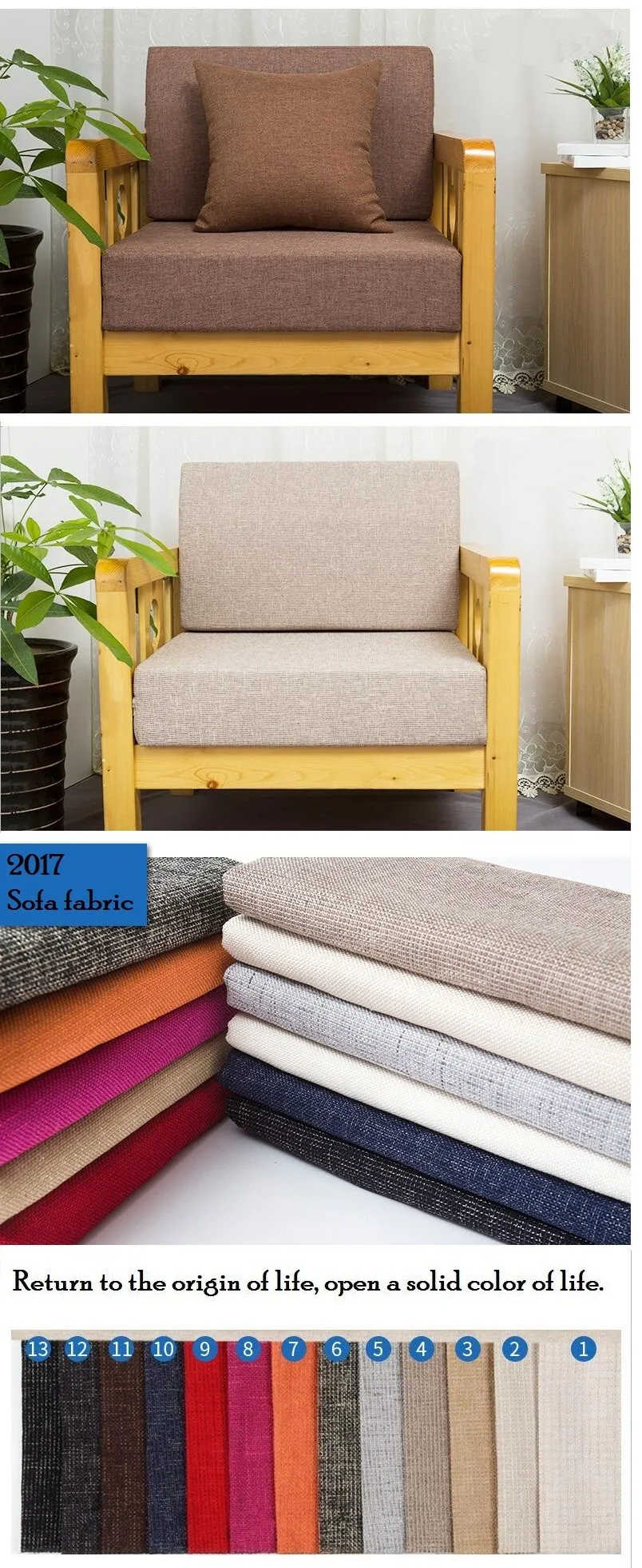 100 Polyester Outdoor Sofa Fabric/wholesale Faux Linen Fabric/sofa