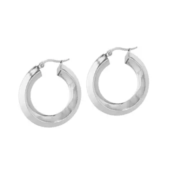 Whole Women 316l Silver Large Circle Hollow Custom Hoop Whole Women 316l Silver Large