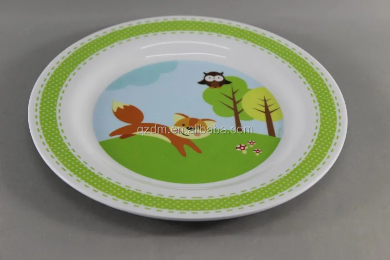Custom Print 8" Melamine Kid's Dinner Plate FDA LFBG