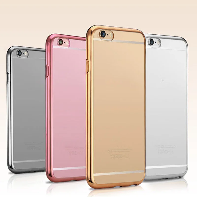 Plating Cover Soft Back shell for iphone 8/8plus TPU Luxury soft & thin in stock